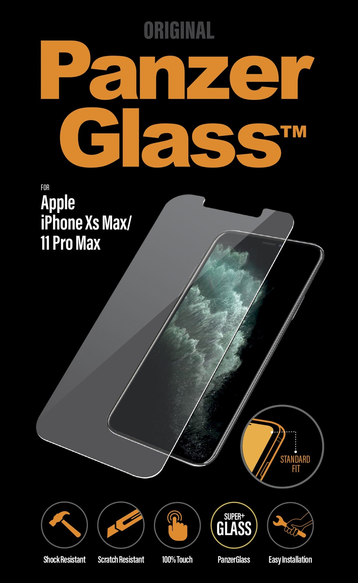 PanzerGlass ® Screen Protector Apple iPhone 11 Pro Max | Xs Max | Standard Fit  - Telecom & Navigation - PANZERGLASS