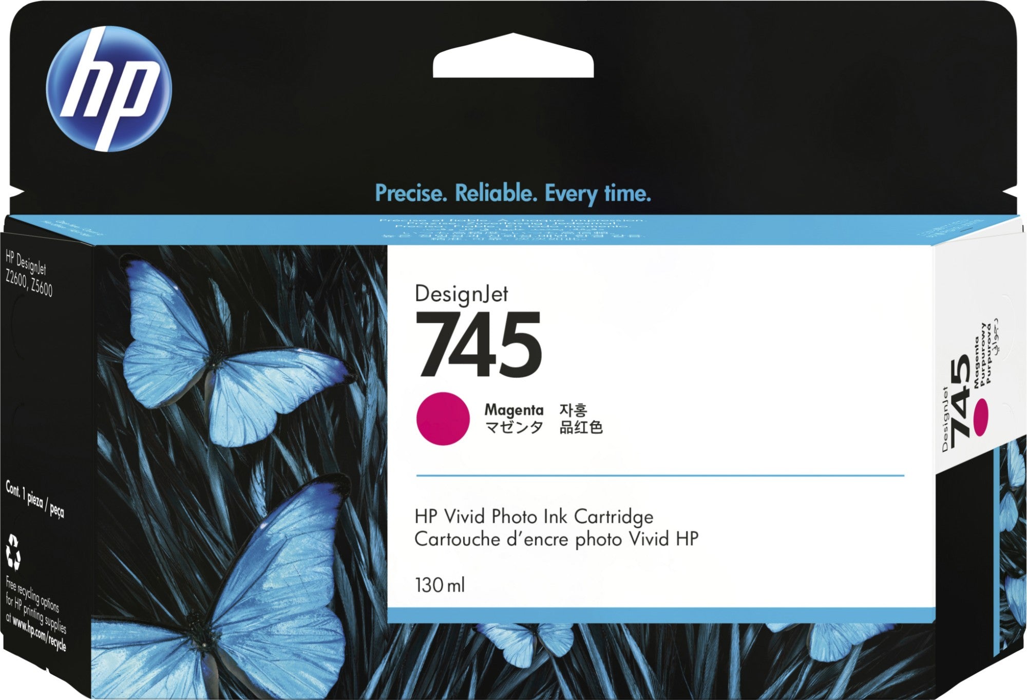 HP F9J95A/745 Ink cartridge magenta 130ml for HP DesignJet Z 2600  - Printers & Scanners - HP