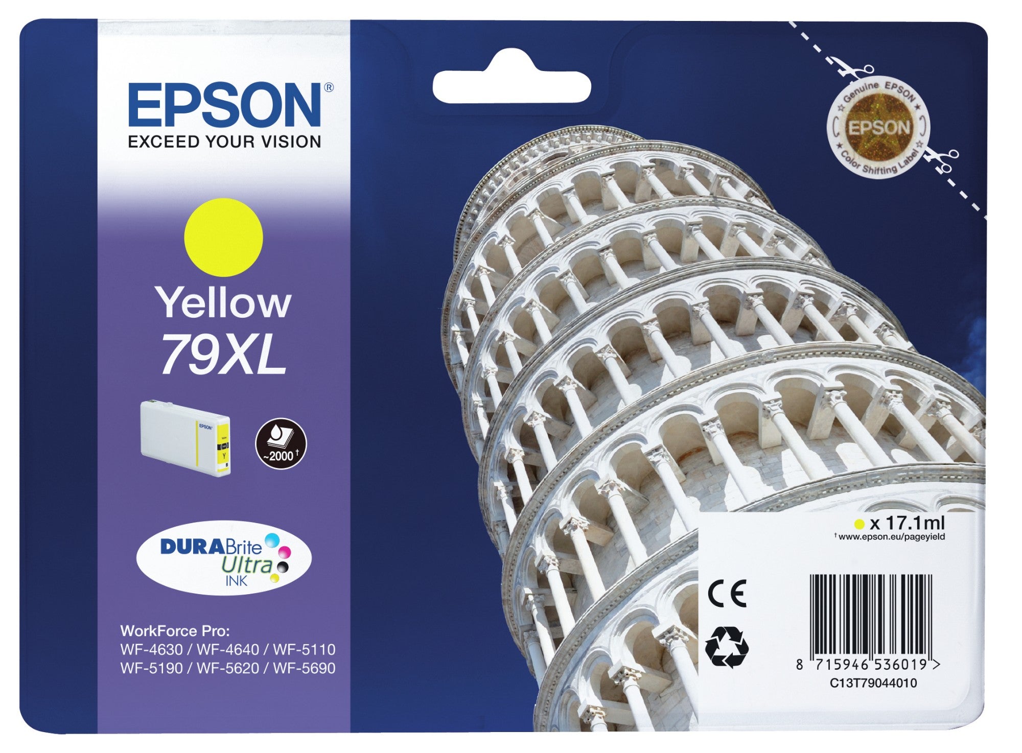 Epson C13T79044010/79XL Ink cartridge yellow high-capacity, 2K pages 17.1ml for Epson WF 4630/5110