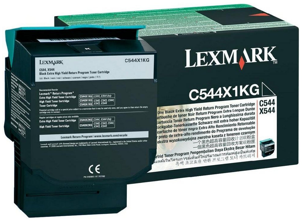 Lexmark C544X1KG Toner black extra High-Capacity return program, 6K pages ISO/IEC 19798 for Lexmark C 544  - Printers & Scanners - Lexmark