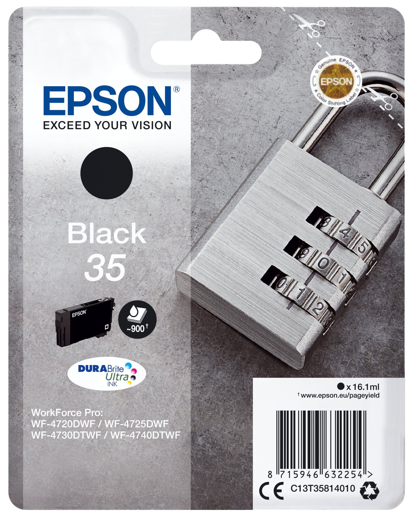 Epson C13T35814010/35 Ink cartridge black, 950 pages 16,1ml for Epson WF-4720