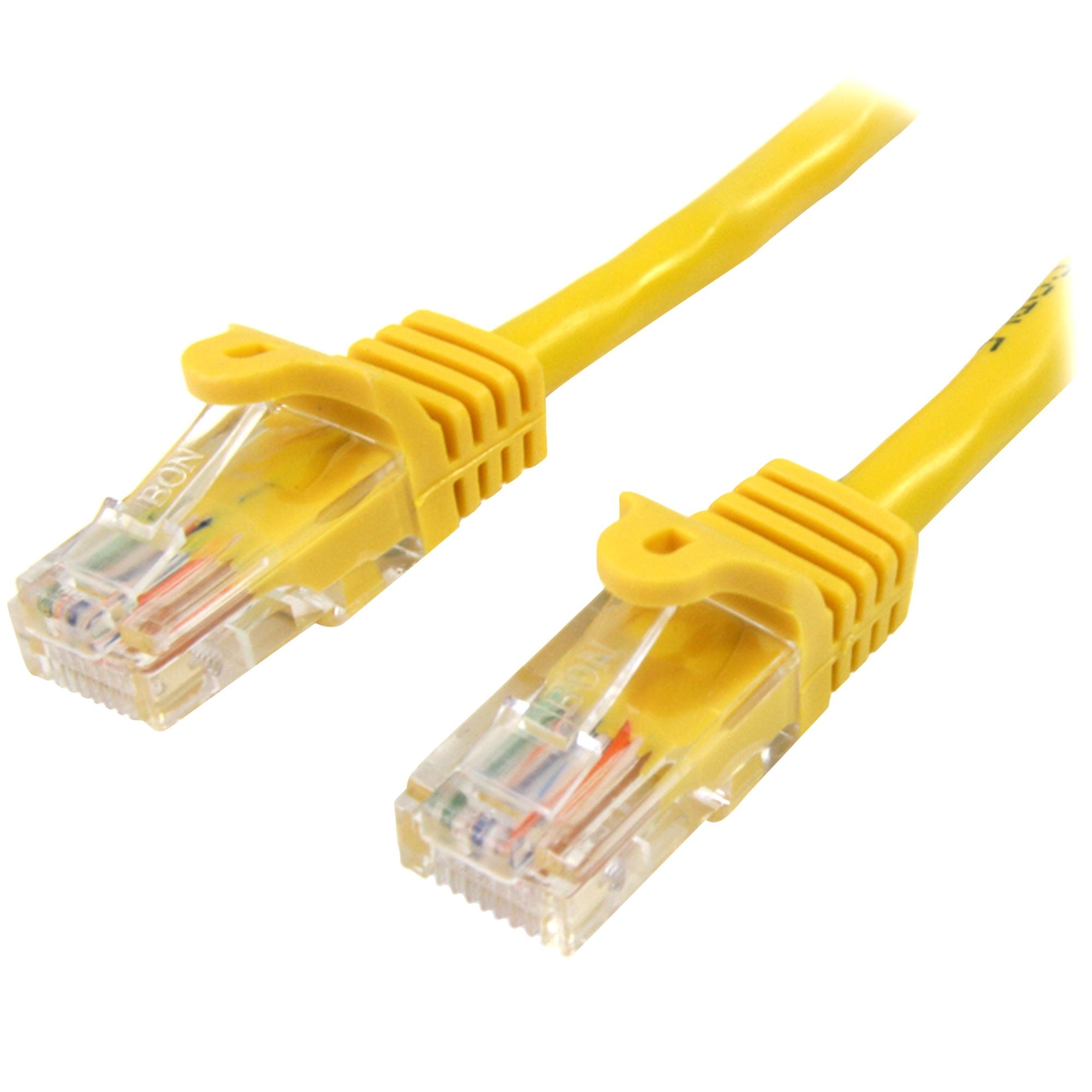StarTech.com Cat5e Ethernet Patch Cable with Snagless RJ45 Connectors - 0.5 m, Yellow