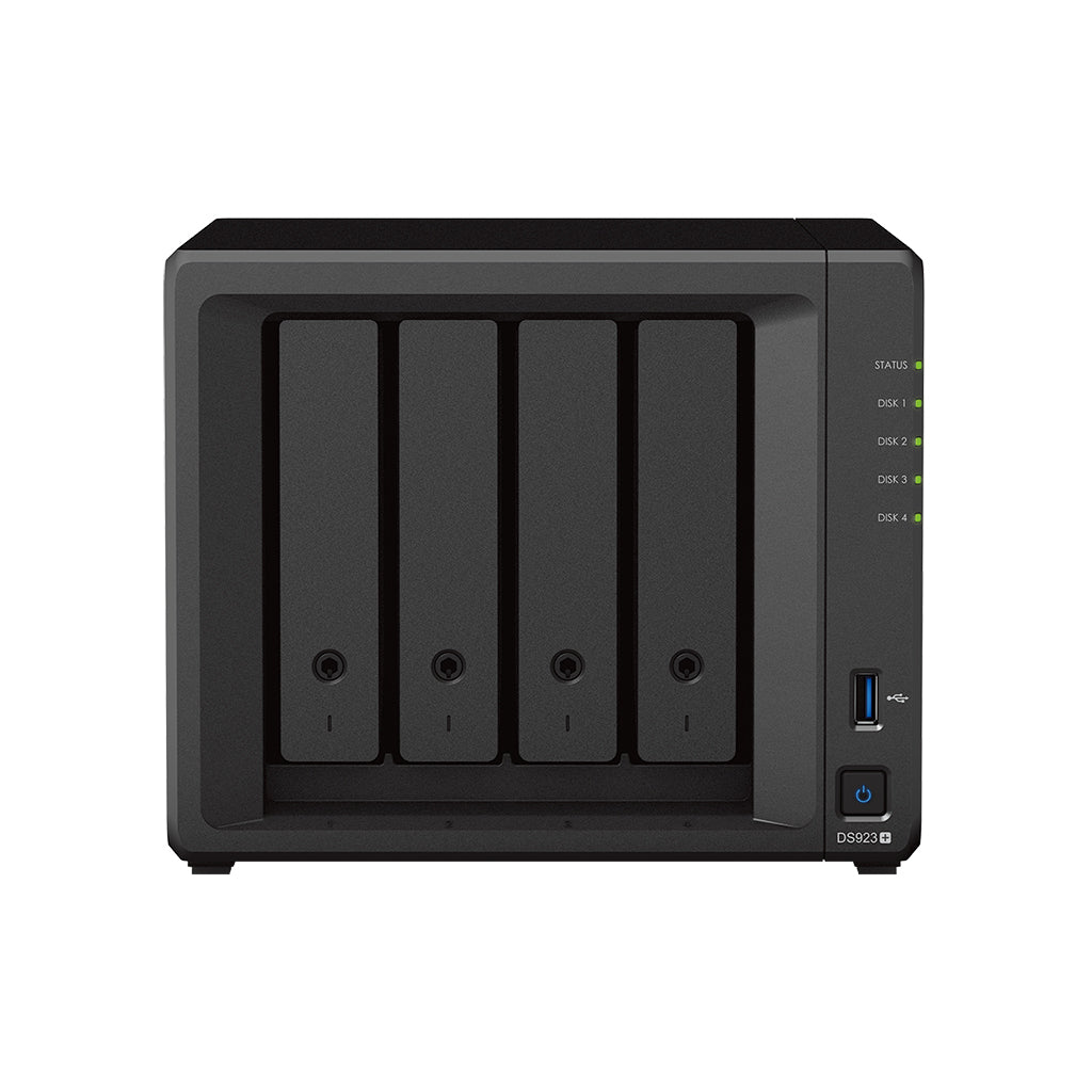 Synology DiskStation DS923+ NAS Mini Tower Ryzen Embedded R1600 4 GB DDR4 16 TB HDD DiskStation Manager Black  - Data Storage - Synology