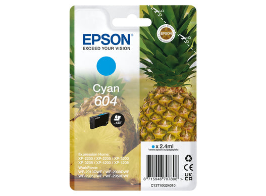 Epson C13T10G24010/604 Ink cartridge cyan, 130 pages 2,4ml for Epson XP-2200