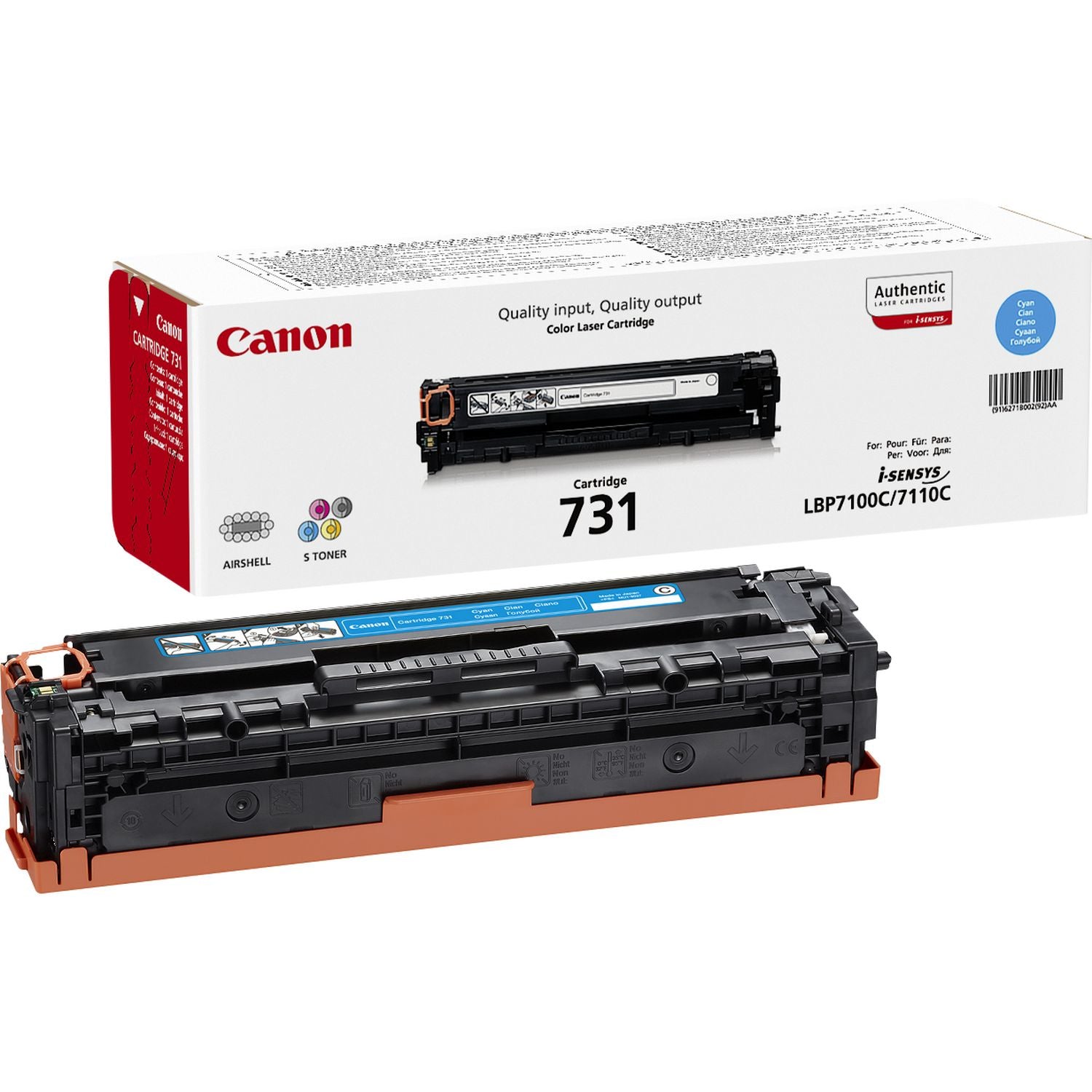 Canon 6271B002/731C Toner cartridge cyan, 1.5K pages ISO/IEC 19798 for Canon LBP-7110/MF 620  - Printers & Scanners - Canon