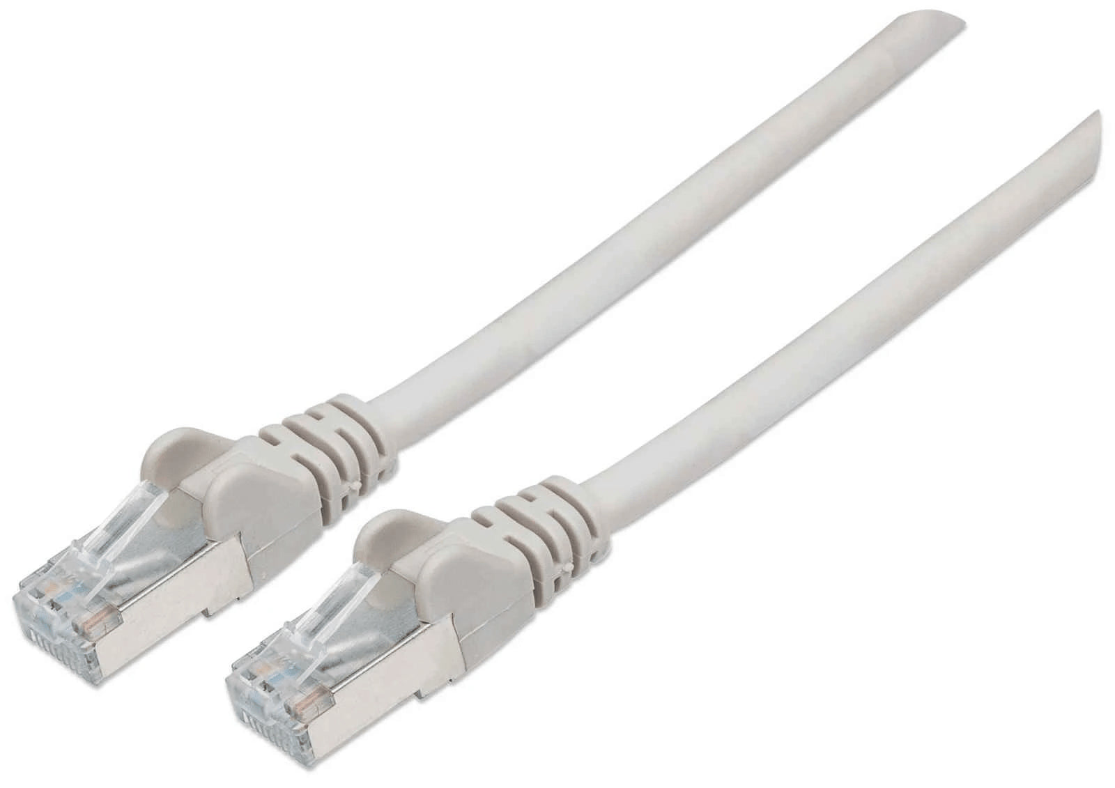 Intellinet Network Patch Cable, Cat7 Cable/Cat6A Plugs, 1m, Grey, Copper, S/FTP, LSOH / LSZH, PVC, RJ45, Gold Plated Contacts, Snagless, Booted, Lifetime Warranty, Polybag