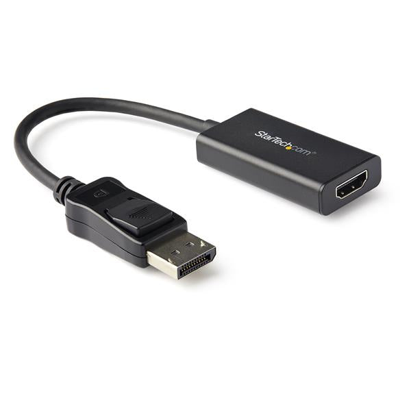 StarTech.com DisplayPort to HDMI Adapter - 4K 60Hz HDR10 Active DisplayPort 1.4 to HDMI 2.0b Video Converter - 4K DP to HDMI Adapter Dongle for Monitor/Display/TV - Latching DP Connector  - Computer Cables - StarTech.com