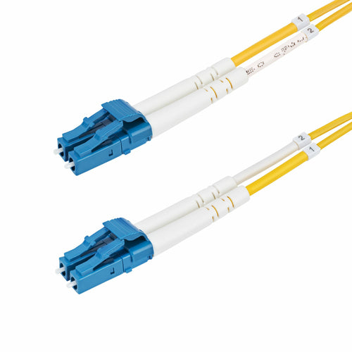 StarTech.com 15m (49.2ft) LC to LC (UPC) OS2 Single Mode Duplex Fiber Optic Cable, 9/125µm, 100G, Bend Insensitive, Low Insertion Loss - LSZH Fiber Jumper Cord  - Computer Cables - StarTech.com