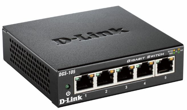 D-Link DGS-108 8 Port Gigabit Unmanaged Desktop Switch  - Networking - D-Link