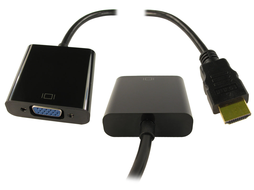 Cables Direct NLHDMI-HSV01 video cable adapter HDMI VGA (D-Sub) Black