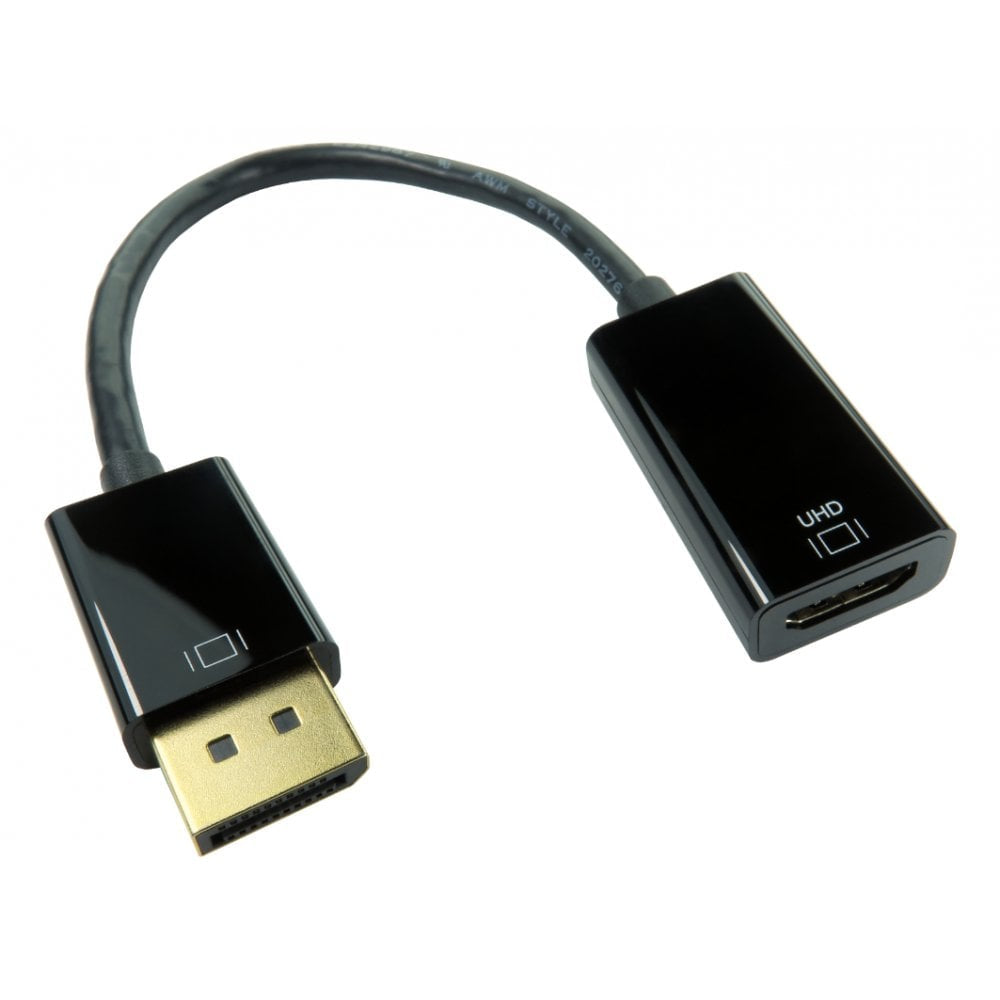 Cables Direct HDPORT-0054K-CAB video cable adapter 0.15 m DisplayPort HDMI Black  - Computer Cables - Cables Direct