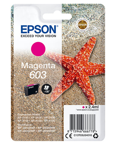 Epson C13T03U34010/603 Ink cartridge magenta, 130 pages 2,4ml for Epson XP 2100