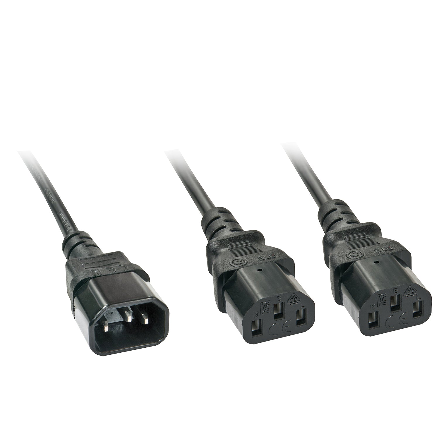 Lindy 2m IEC Splitter Cable IEC C14 to 2 x IEC C13  - Computer Cables - Lindy