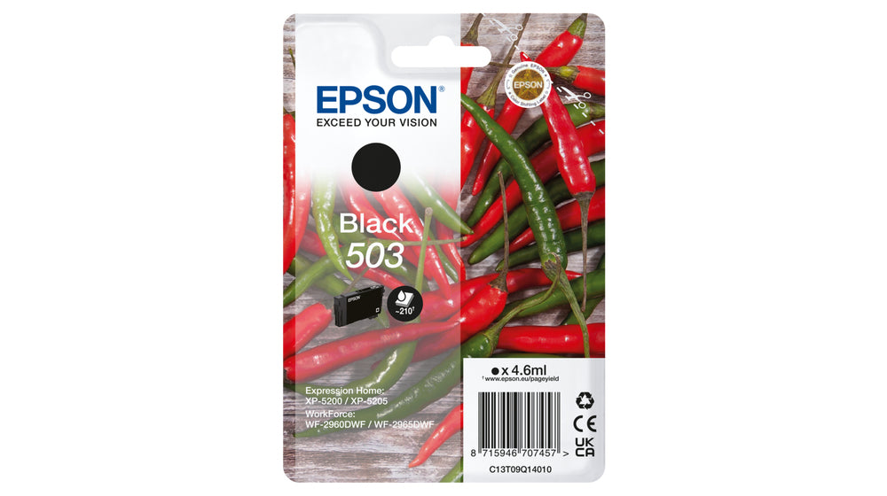 Epson C13T09Q14010/503 Ink cartridge black, 210 pages 4,6ml for Epson XP-5200