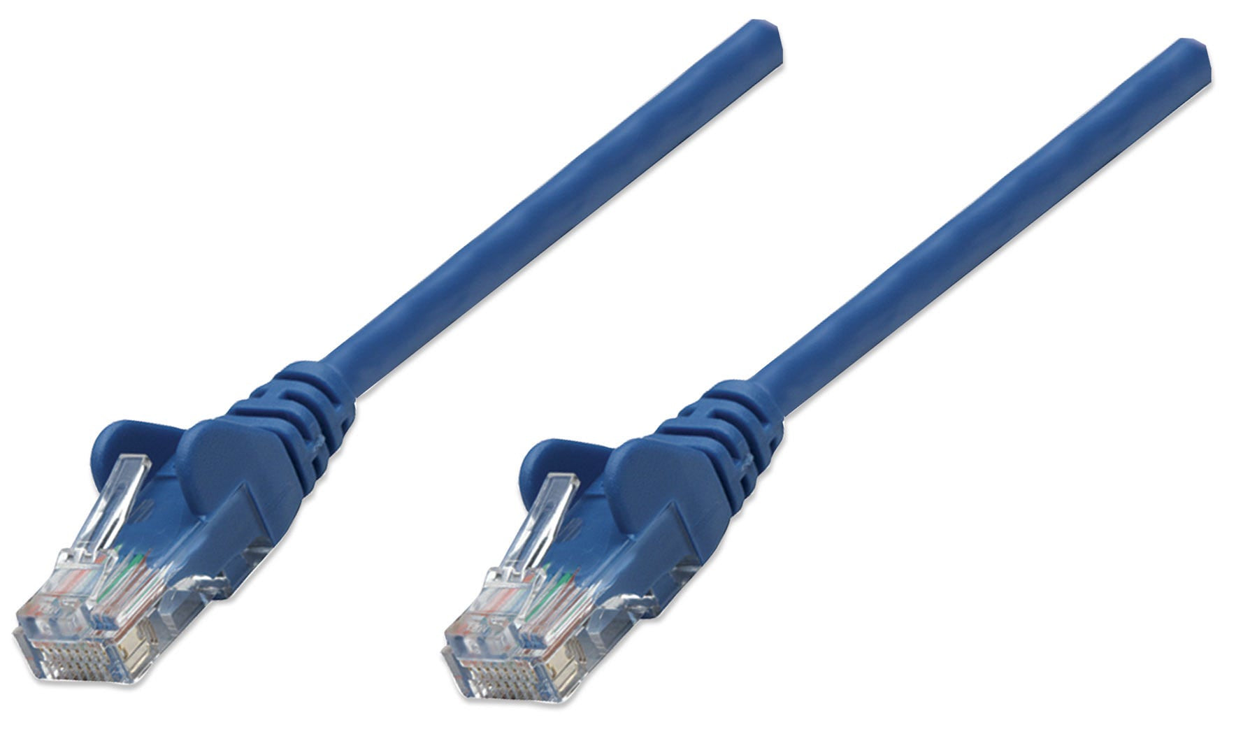 Intellinet Network Patch Cable, Cat5e, 20m, Blue, CCA, U/UTP, PVC, RJ45, Gold Plated Contacts, Snagless, Booted, Lifetime Warranty, Polybag