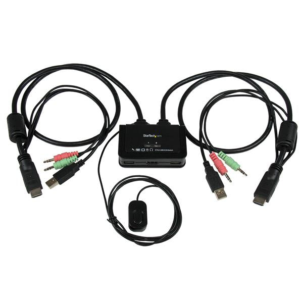 StarTech.com 2 Port USB HDMI Cable KVM Switch with Audio and Remote Switch – USB Powered  - Data Input Devices - StarTech.com