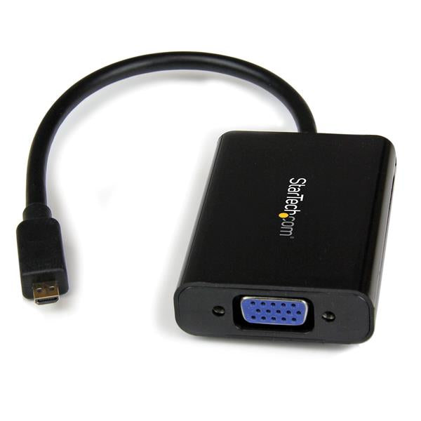 StarTech.com Micro HDMI to VGA Adapter Converter with Audio for Smartphones / Ultrabooks / Tablets - 1920x1080  - Computer Cables - StarTech.com