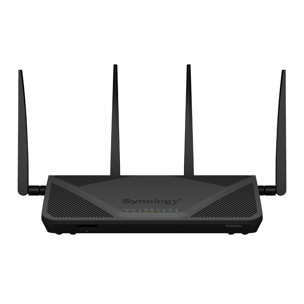 Synology RT2600AC wireless router Gigabit Ethernet Dual-band (2.4 GHz / 5 GHz) Black  - Networking - Synology