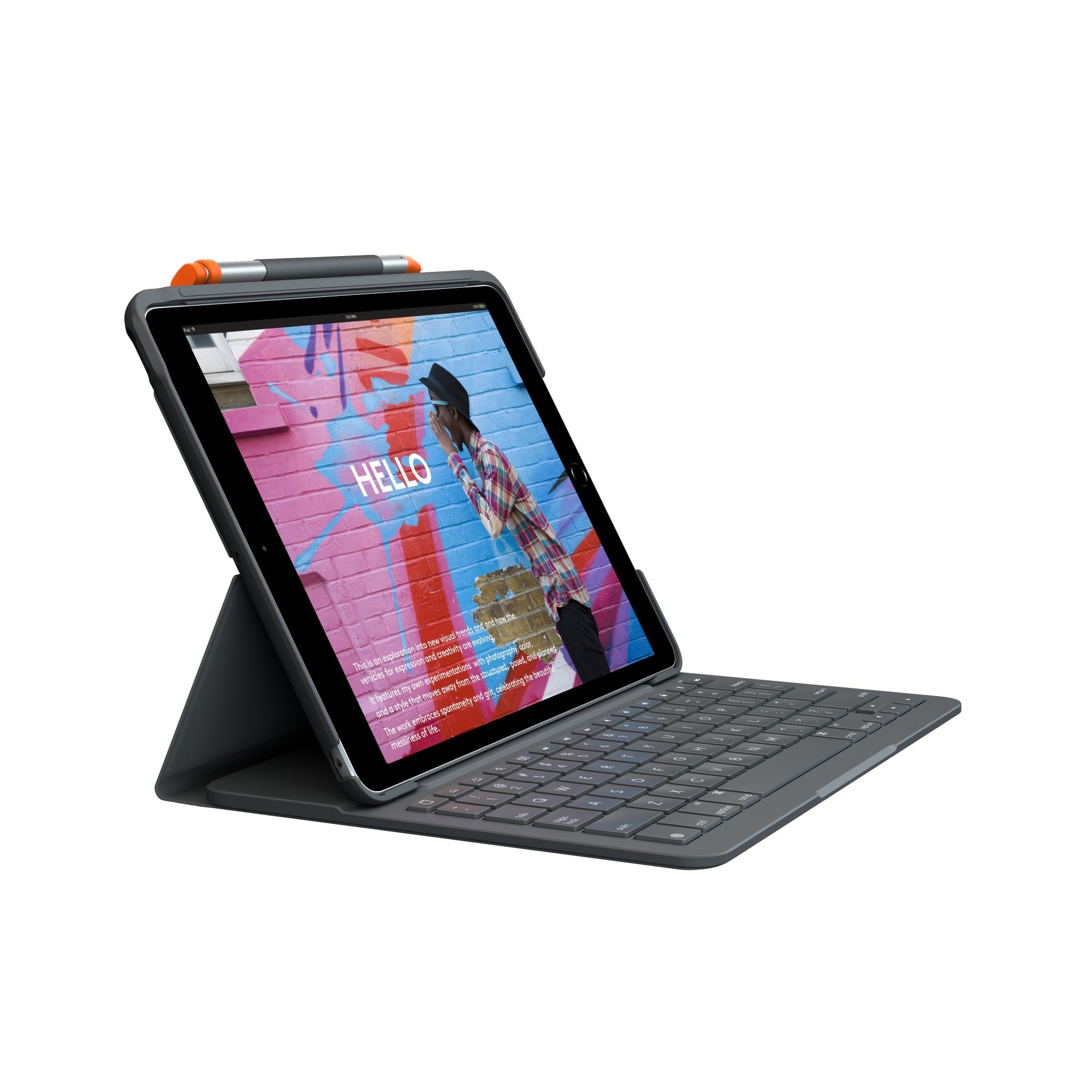 Logitech Slim Folio for iPad (7th, 8th, & 9th generation)  - Data Input Devices - Logitech