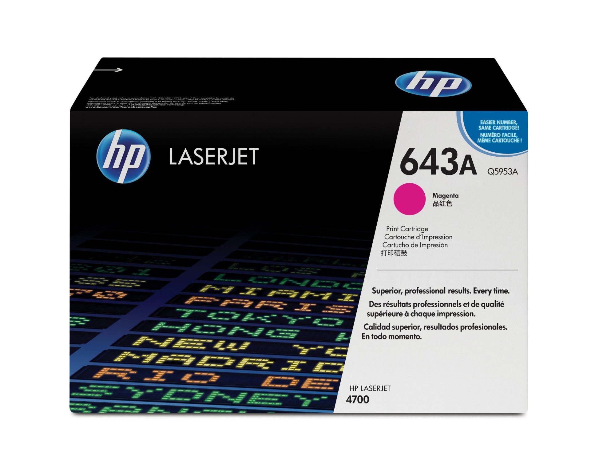 HP Q5953A/643A Toner cartridge magenta, 10K pages/5% for HP Color LaserJet 4700  - Printers & Scanners - HP