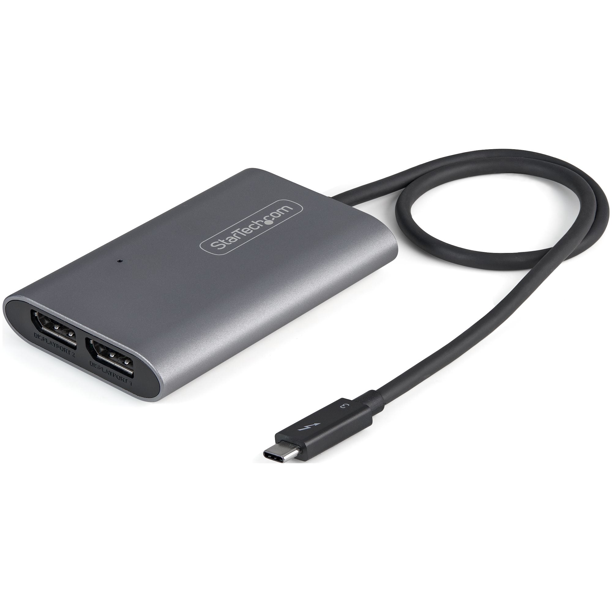 StarTech.com Thunderbolt 3 to Dual DisplayPort Adapter DP 1.4 - Dual 4K 60Hz or Single 8K/5K Thunderbolt 3 to DP Adapter - TB3 to 2x DisplayPort Monitor Video Display Adapter - Mac/Windows  - Computer Components - StarTech.com