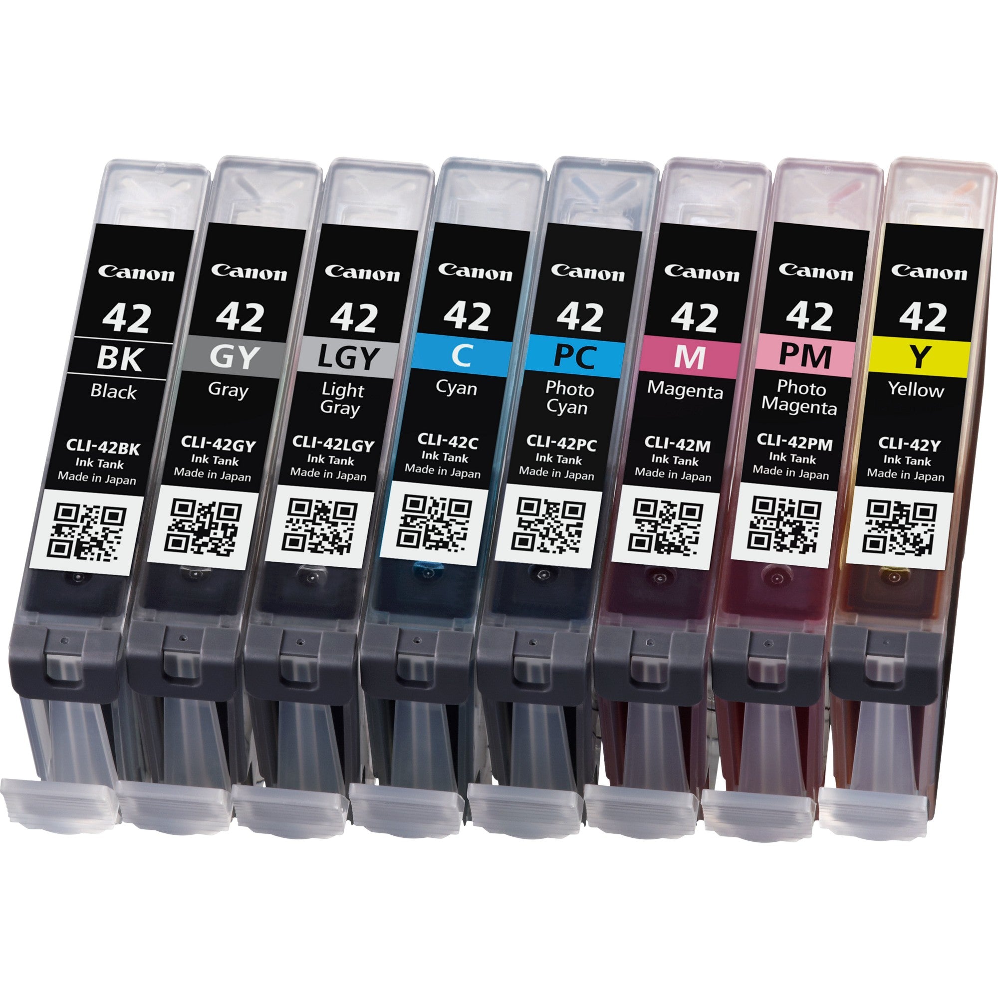 Canon 6384B010/CLI-42 Ink cartridge multi pack Bk,C,M,Y,LC,LM, GY,LGY 835 Photos 8x13ml Pack=8 for Canon Pixma Pro 100