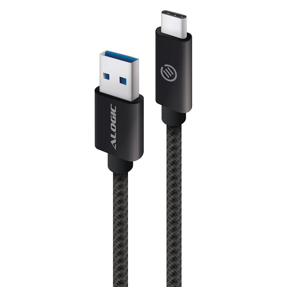 ALOGIC 1m USB 3.1 USB-C (Male) to USB-A (Male) -BLACK Aluminium