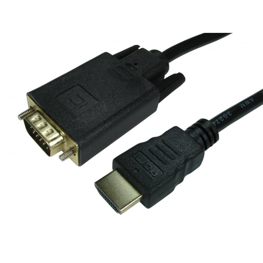 Cables Direct 77HDMI-VGCAB011 video cable adapter 1 m HDMI VGA (D-Sub) Black  - Computer Cables - Cables Direct