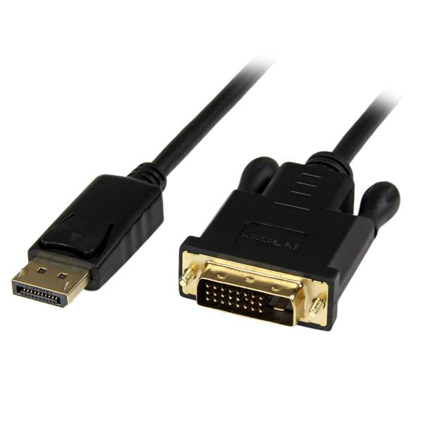 StarTech.com 6ft (1.8m) DisplayPort to DVI Cable - 1080p Video - Active DisplayPort to DVI Adapter Cable - DisplayPort to DVI-D Cable Single Link - DP 1.2 to DVI Monitor Cable Converter