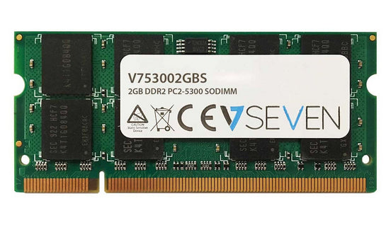 2GB DDR2 PC2-5300 667Mhz SO DIMM Notebook Memory Module - V753002GBS