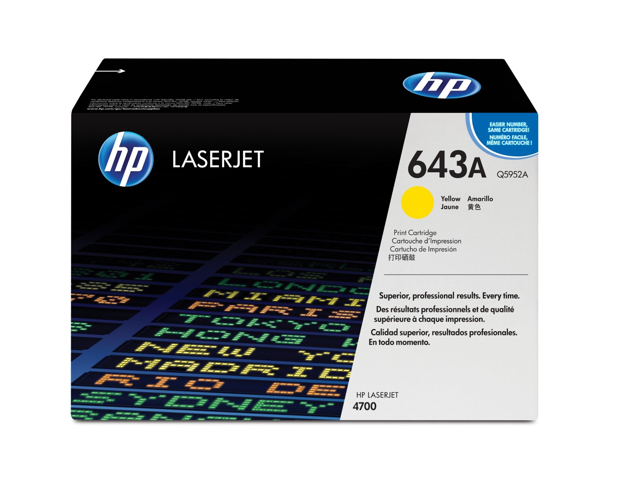 HP Q5952A/643A Toner cartridge yellow, 10K pages/5% for HP Color LaserJet 4700  - Printers & Scanners - HP