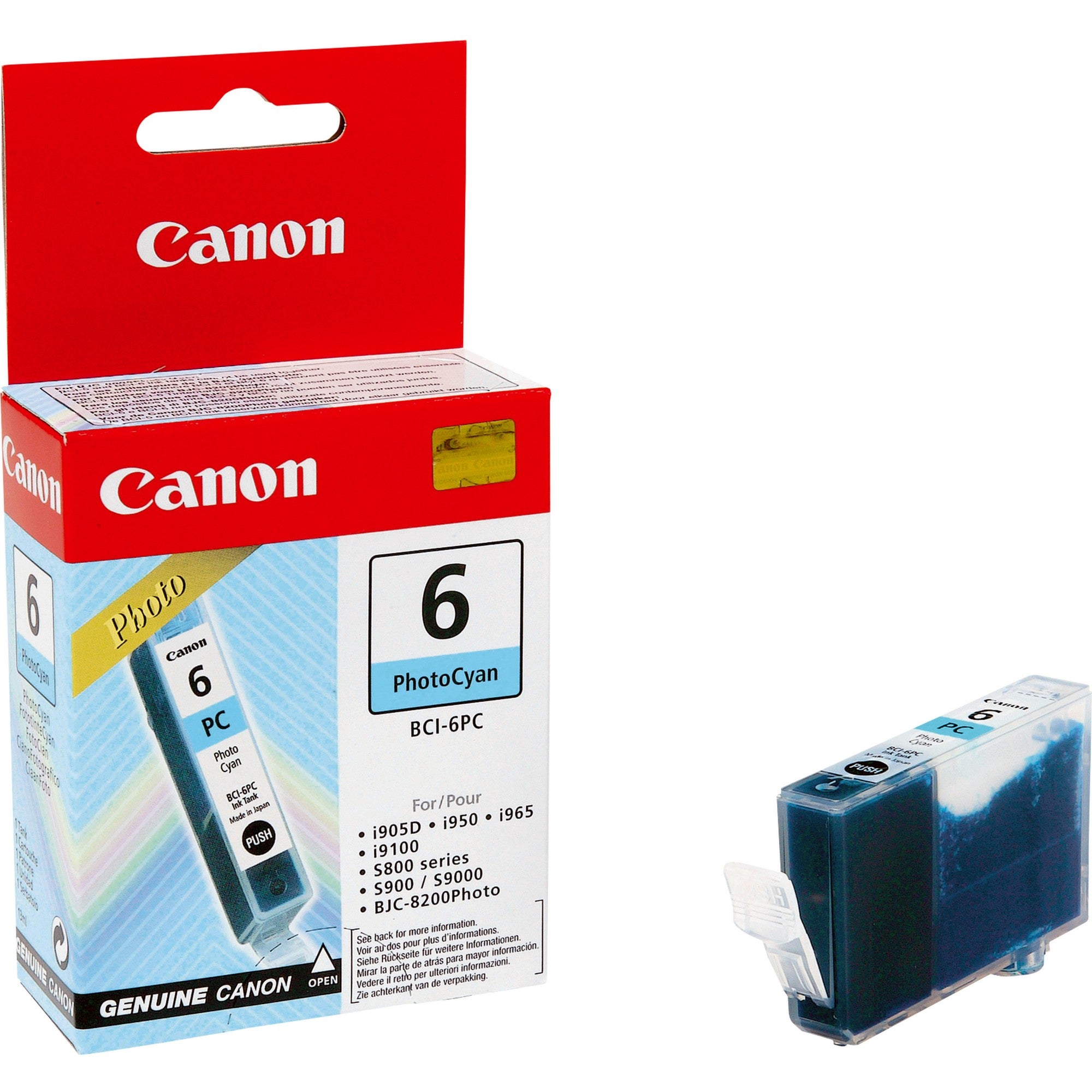 Canon 4709A002/BCI-6PC Ink cartridge light cyan, 280 pages ISO/IEC 24711 13ml for Canon BJC 8200/I 990/I 9900/S 800
