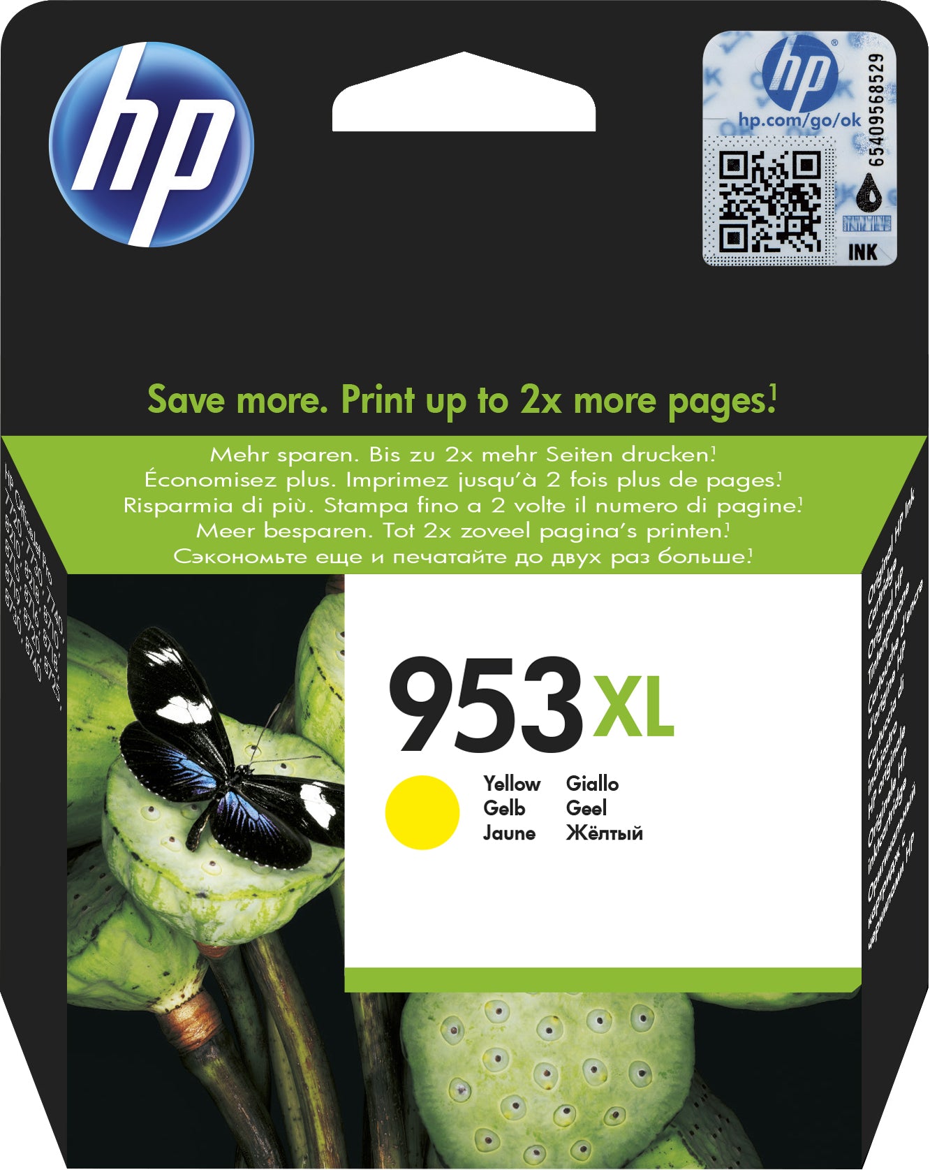 HP F6U18AE/953XL Ink cartridge yellow high-capacity, 1.45K pages 18ml for HP OfficeJet Pro 7700/8210/8710