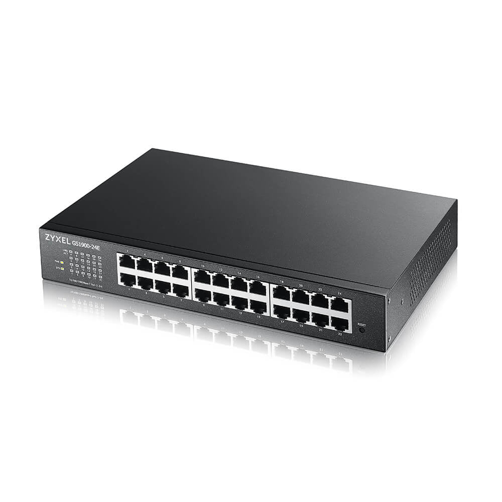 Zyxel GS1900-24E Managed L2 Gigabit Ethernet (10/100/1000) 1U Black  - Networking - Zyxel