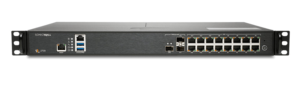 SonicWall NSA 2700 hardware firewall 1U 5.5 Gbit/s