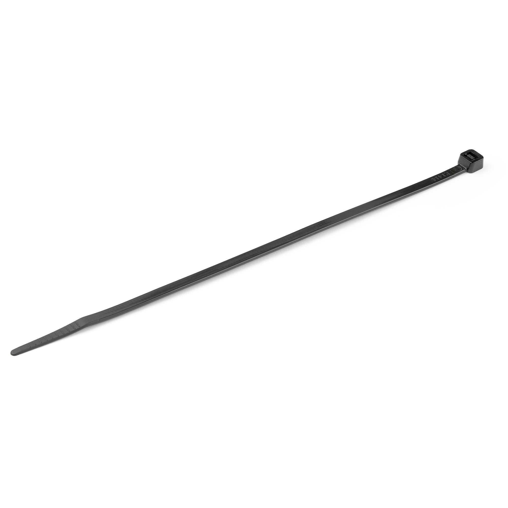 StarTech.com 8"(20cm) Cable Ties - 1/8"(4mm) wide, 2-1/8"(55mm) Bundle Diameter, 50lb(22kg) Tensile Strength, Nylon Self Locking Zip Ties w/ Curved Tip - 94V-2/UL Listed, 1000 Pack - Black