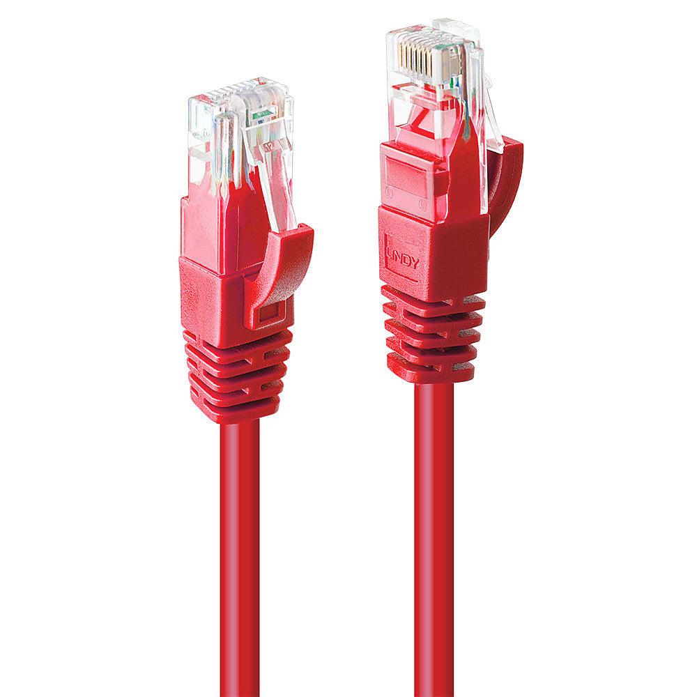 Lindy 2m Cat.6 U/UTP Cable, Red