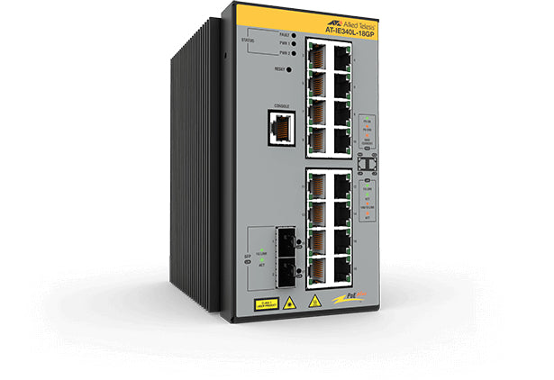 Allied Telesis AT-IE340L-18GP-80 Managed L3 Gigabit Ethernet (10/100/1000) Power over Ethernet (PoE) Grey
