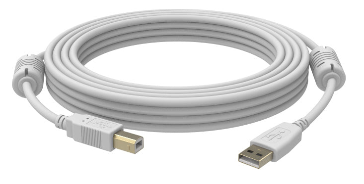 Vision USB 2.0, 2m USB cable USB A USB B White