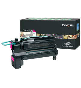 Lexmark C792A1MG Toner cartridge magenta return program, 6K pages ISO/IEC 19798 for Lexmark C 792/X 792  - Printers & Scanners - Lexmark