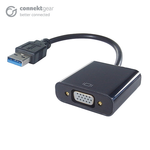 connektgear USB 3 to VGA Adapter A Male to VGA Female  - Computer Components - connektgear