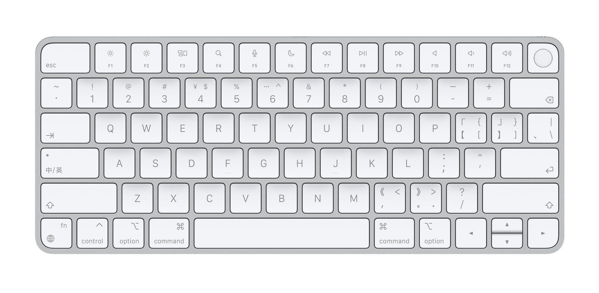 Apple Magic keyboard Universal USB + Bluetooth Chinese Traditional Aluminium, White  - Data Input Devices - Apple