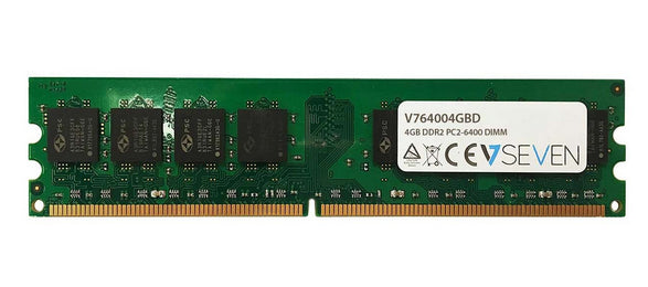 V7 4GB DDR2 PC2-6400 800Mhz DIMM Desktop Memory Module - V764004GBD