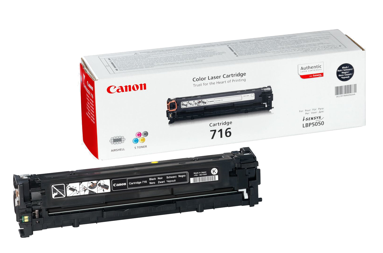 Canon 1980B002/716BK Toner cartridge black, 2.3K pages/5% for Canon LBP-5050