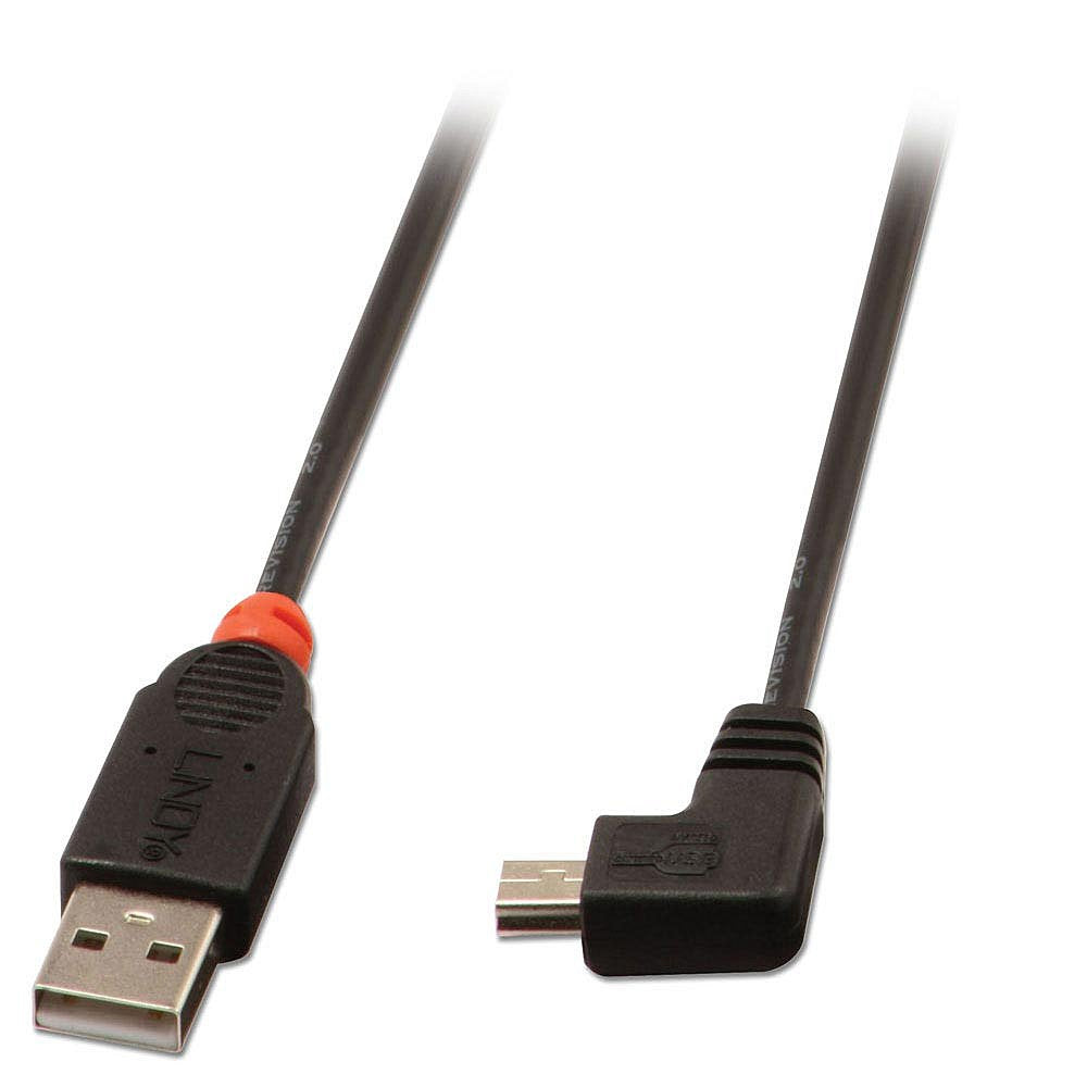Lindy USB2.0 A/Mini-B 90 Degree 2m