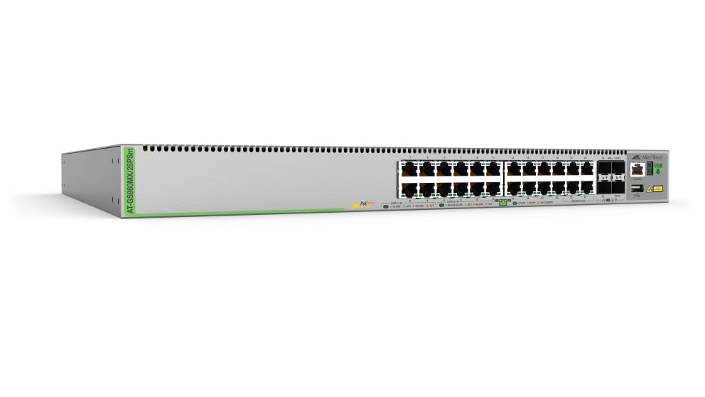 Allied Telesis AT-GS980MX/28PSM-50 network switch Managed L3 Gigabit Ethernet (10/100/1000) Power over Ethernet (PoE) 1U Grey