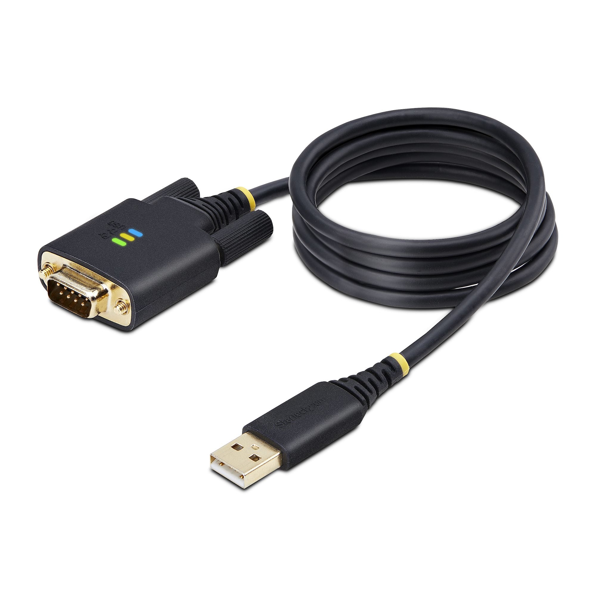 StarTech.com 3ft (1m) USB to Serial Adapter Cable, COM Retention, Interchangeable Screws/Nuts, USB-A to DB9 RS232, FTDI IC, ESD Protection, Windows/macOS/Linux  - Computer Cables - StarTech.com