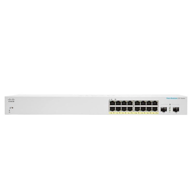 Cisco Business CBS220-16P-2G Smart Switch | 16 Port GE | PoE | 2x1G SFP | 3-Year Limited Hardware Warranty (CBS220-16P-2G-UK)