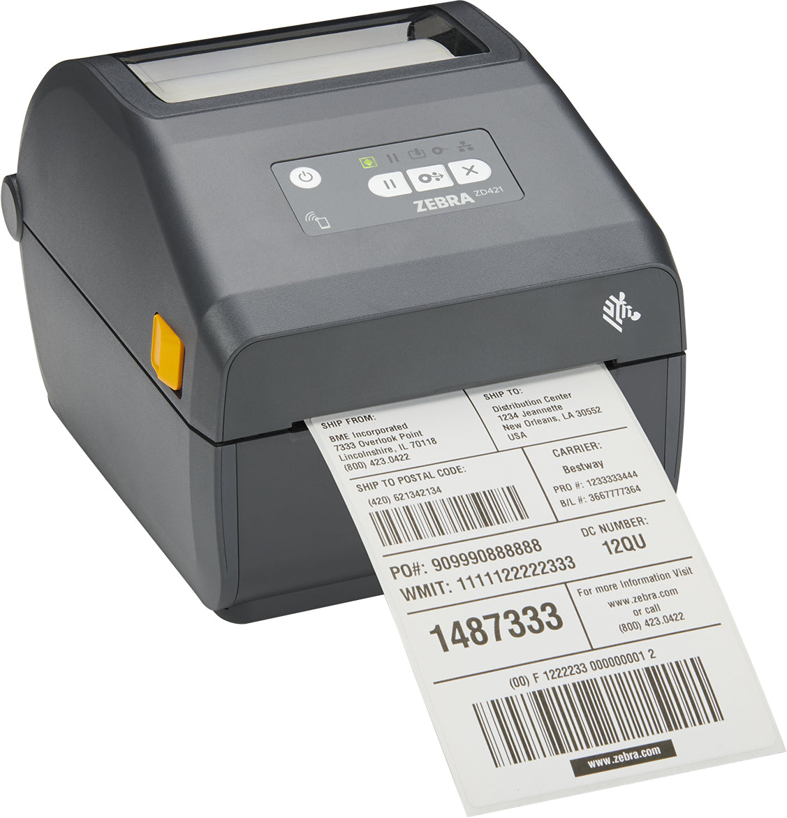 Zebra ZD421 label printer Thermal transfer 300 x 300 DPI 305 mm/sec Wired & Wireless Ethernet LAN Bluetooth  - Printers & Scanners - Zebra