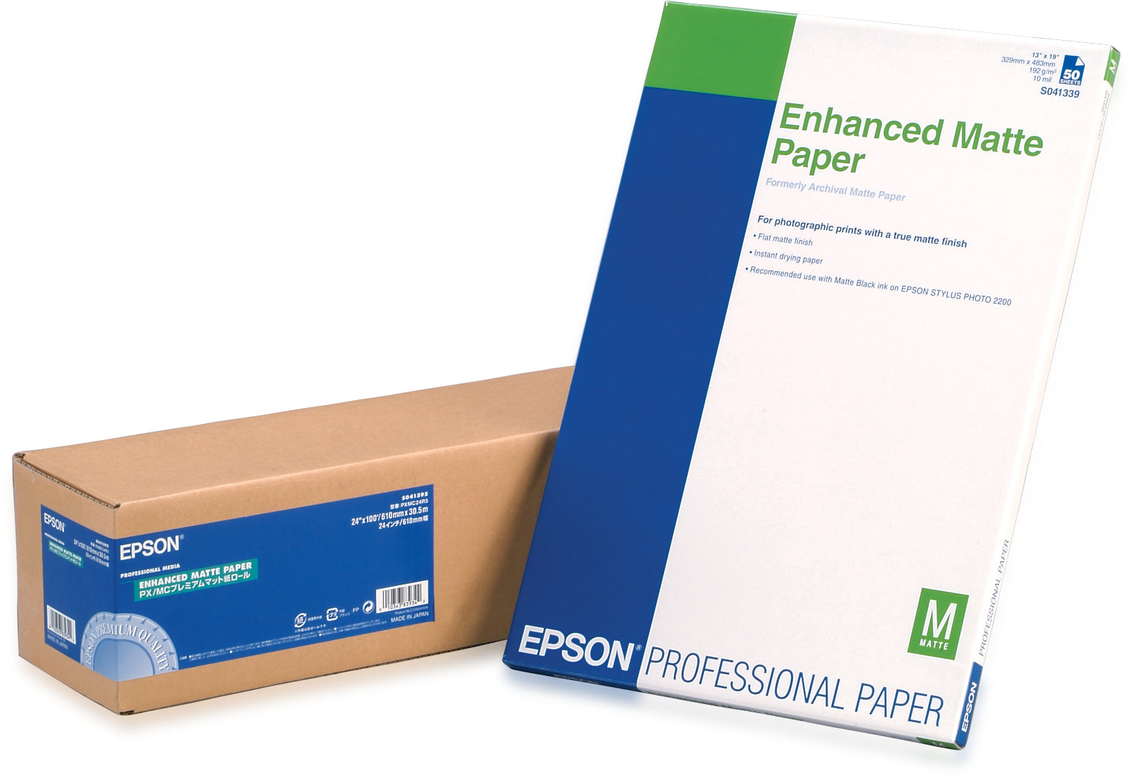 Epson Enhanced Matte Paper, 24" x 30,5 m, 189g/m²  - Printers & Scanners - Epson